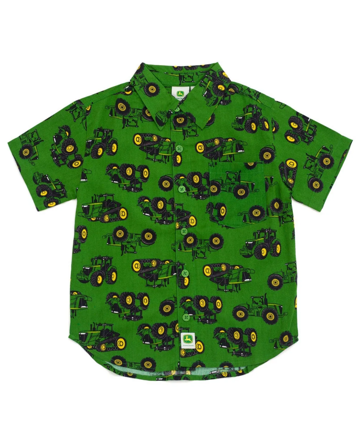 Short Sleeve Button-Down Shirt by John Deere