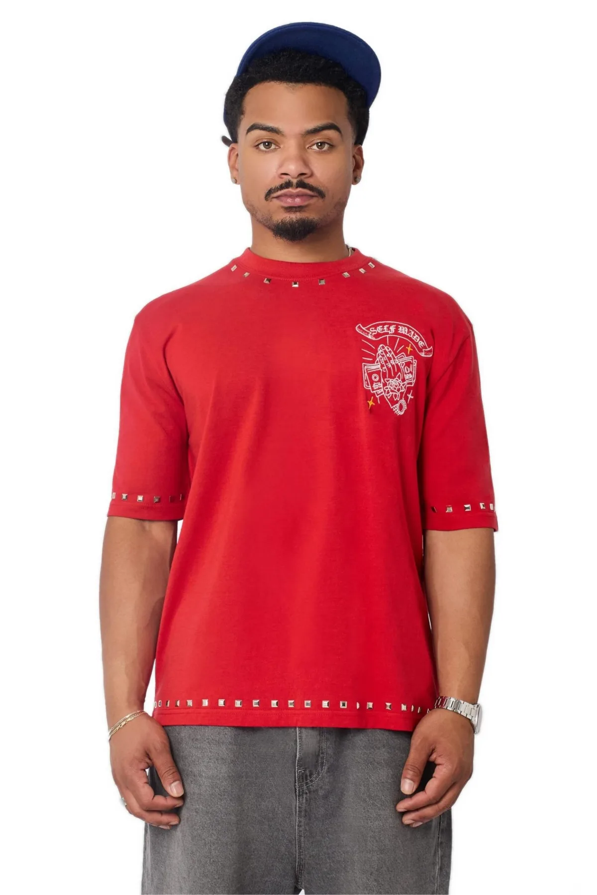 First Class Embroidered Short Sleeve T-Shirt by Reason