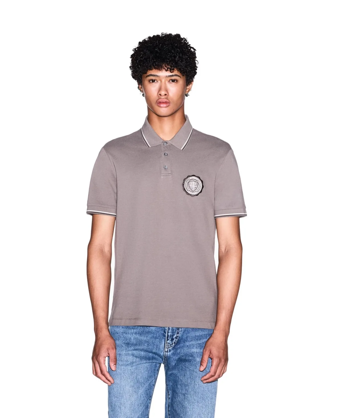 A - x Armani Exchange Crossover Pique Slim-Fit Polo Shirt by Armani
