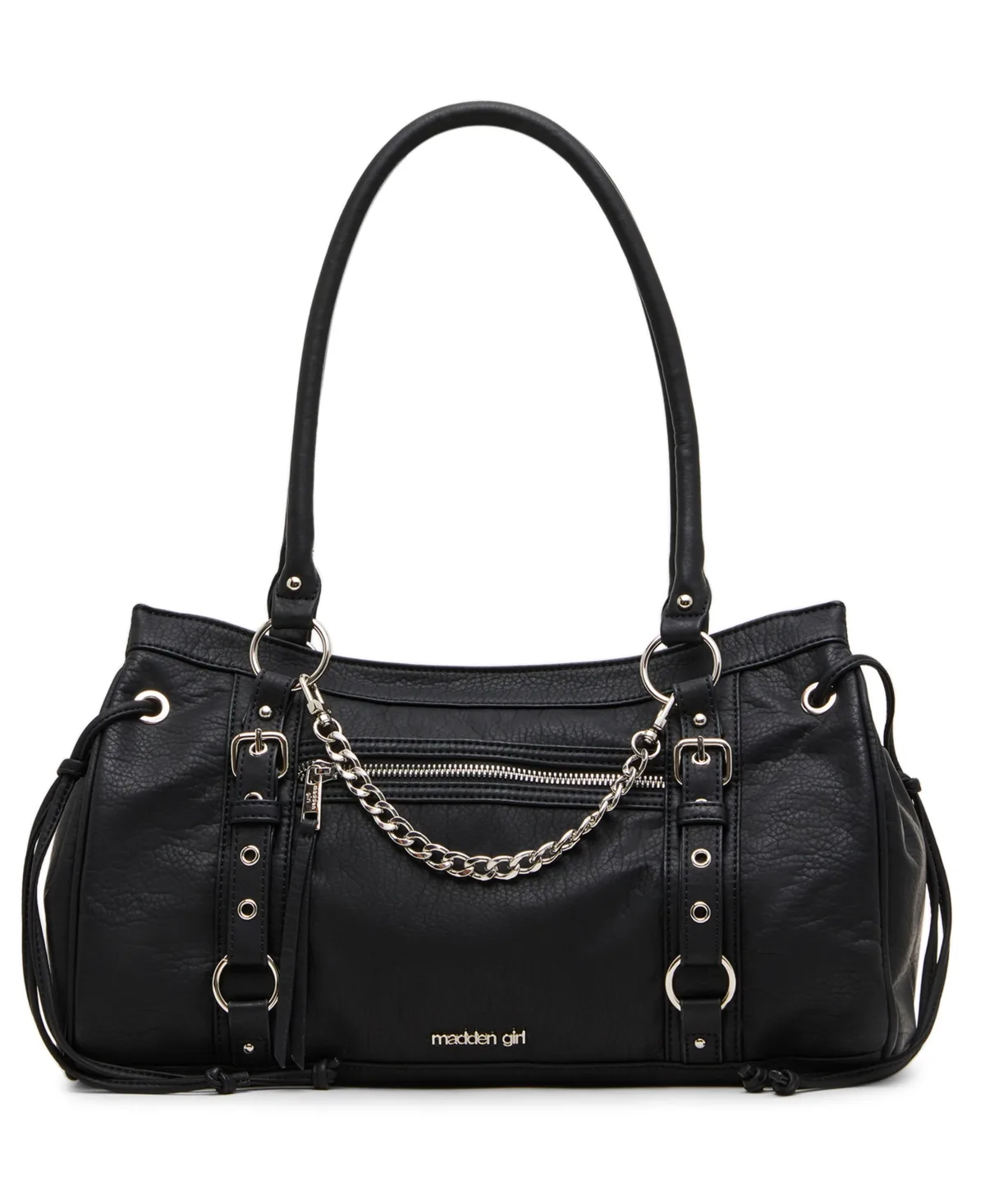 Faux Leather Chain Detail Tote by Madden Girl