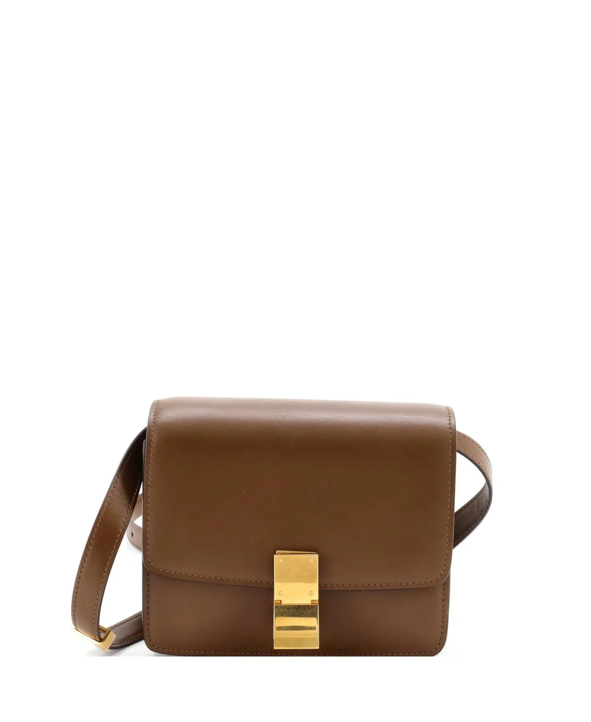 Pre-Owned Small Classic Box Bag Smooth Leather by Celine