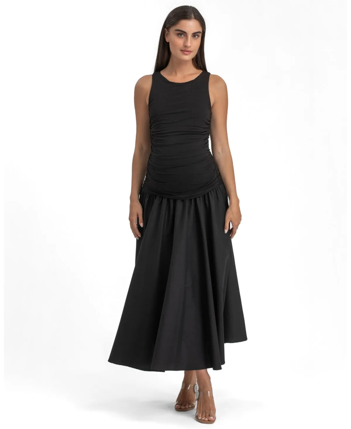 Merida Drop-Waist A-Line Midi Dress by Pietro Brunelli Maternity