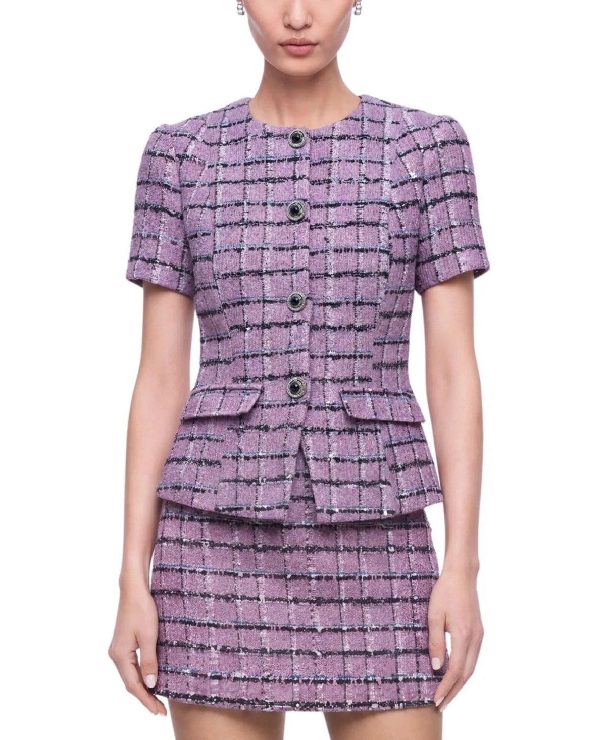 Tweed Peplum Jacket by Nocturne