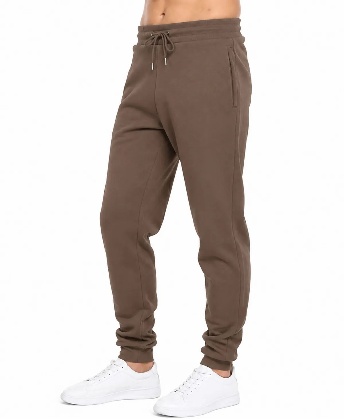 Heavyweight Fleece Modern-Fit Zipper-Pockets Jogger Sweatpants