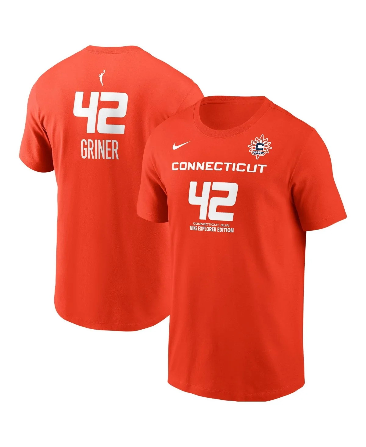 Connecticut Sun Brittney Screen-Print Graphic Classic Fit T-Shirt by Nike