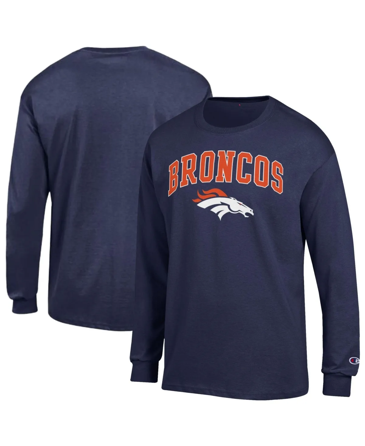 Denver Broncos Long Sleeve Screen-Print T-Shirt by Champion