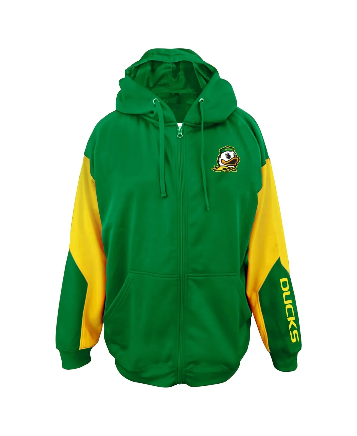 Oregon Ducks Color-Block Full-Zip Hoodie by Profile