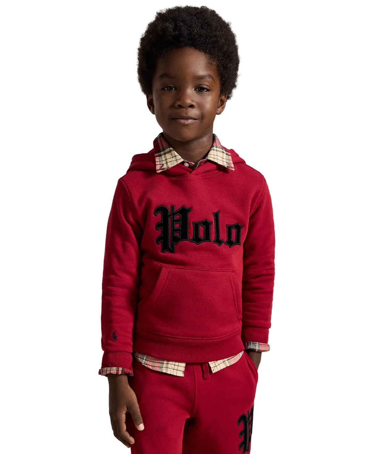 Velvet-Logo Cotton-Blend Hoodie by Polo Ralph Lauren