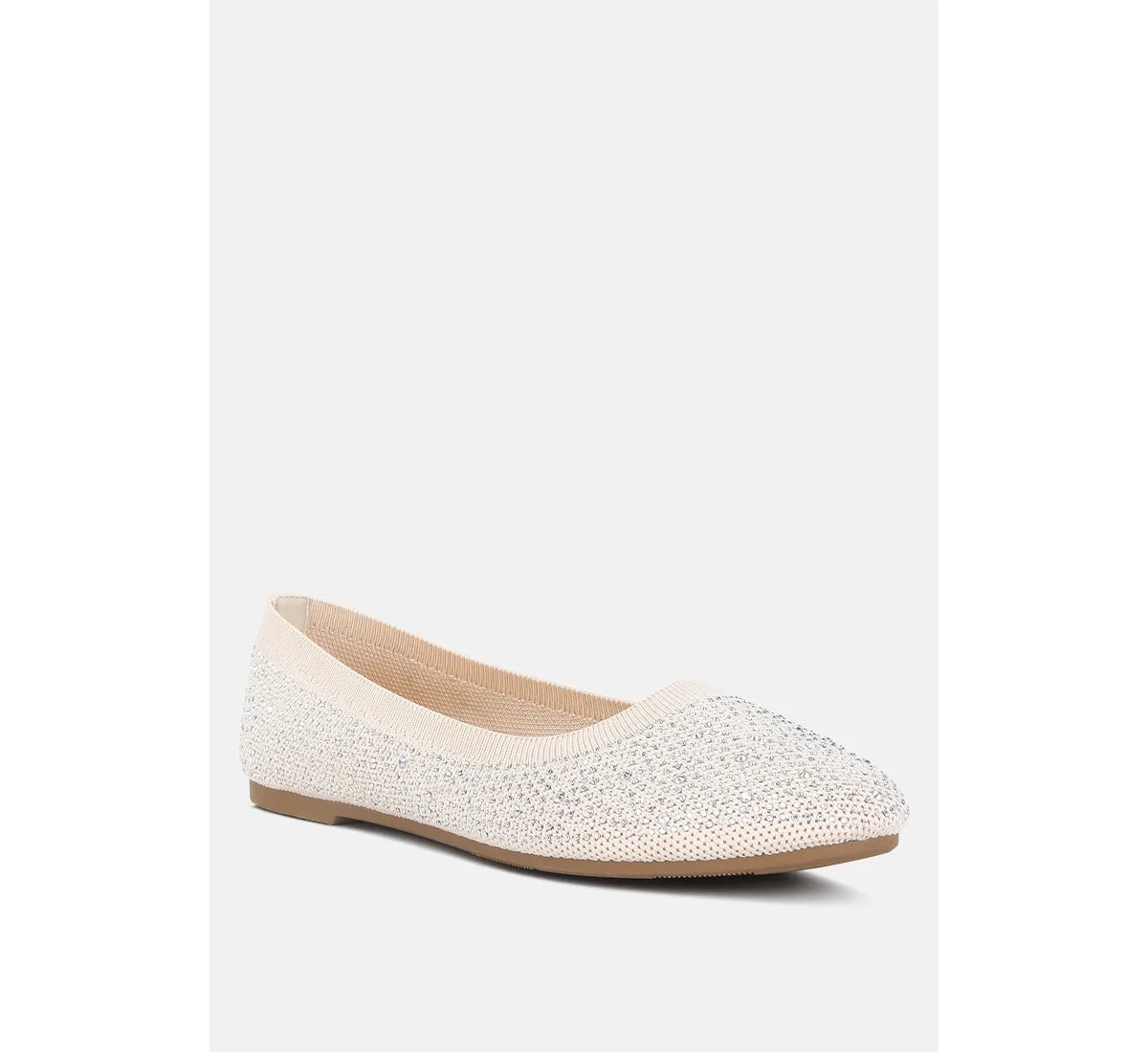 Splash Rhinestones Embellished Ballet Flats by London Rag