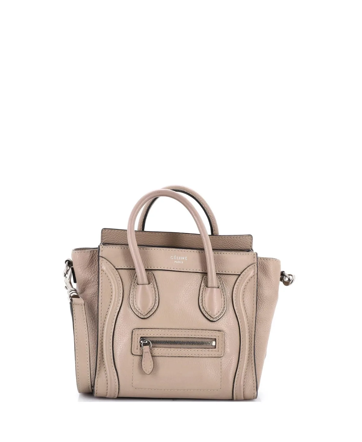 Pre-Owned Celine Nano Luggage Bag Grainy Leather by Celine