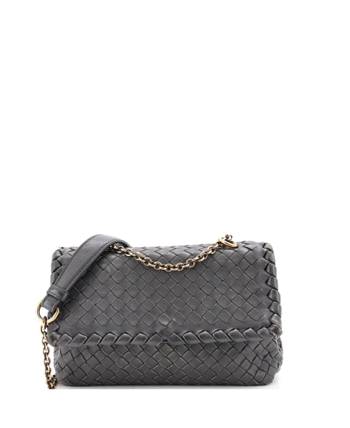 Pre-Owned Bottega Veneta Small Olimpia Crossbody Bag Intrecciato Nappa