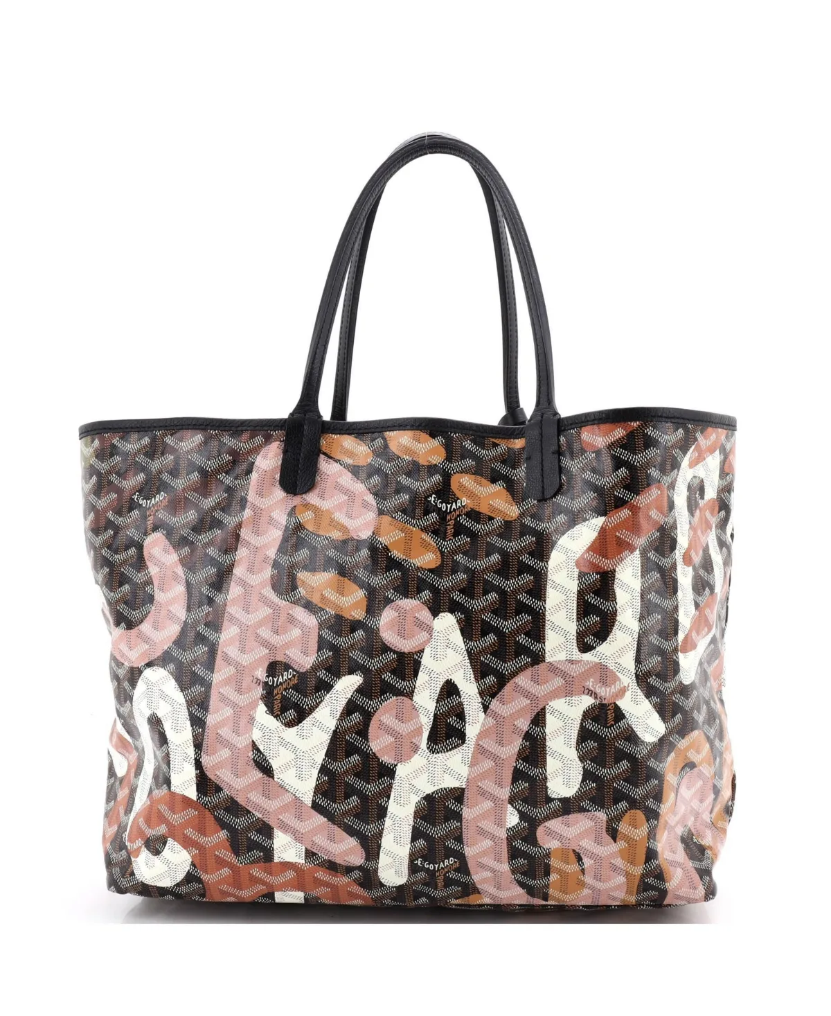 Pre-Owned Goyard Pm Saint Louis Tote Lettres Camouflage Coated Canvas by Pre Owned Goyard