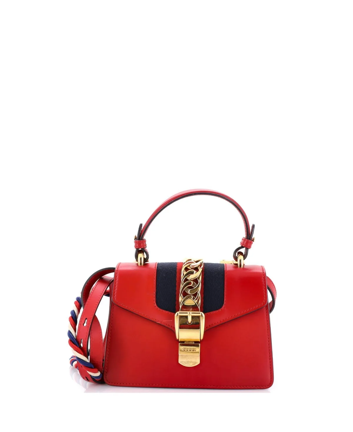 Mini Sylvie Top Handle Bag Leather by Gucci