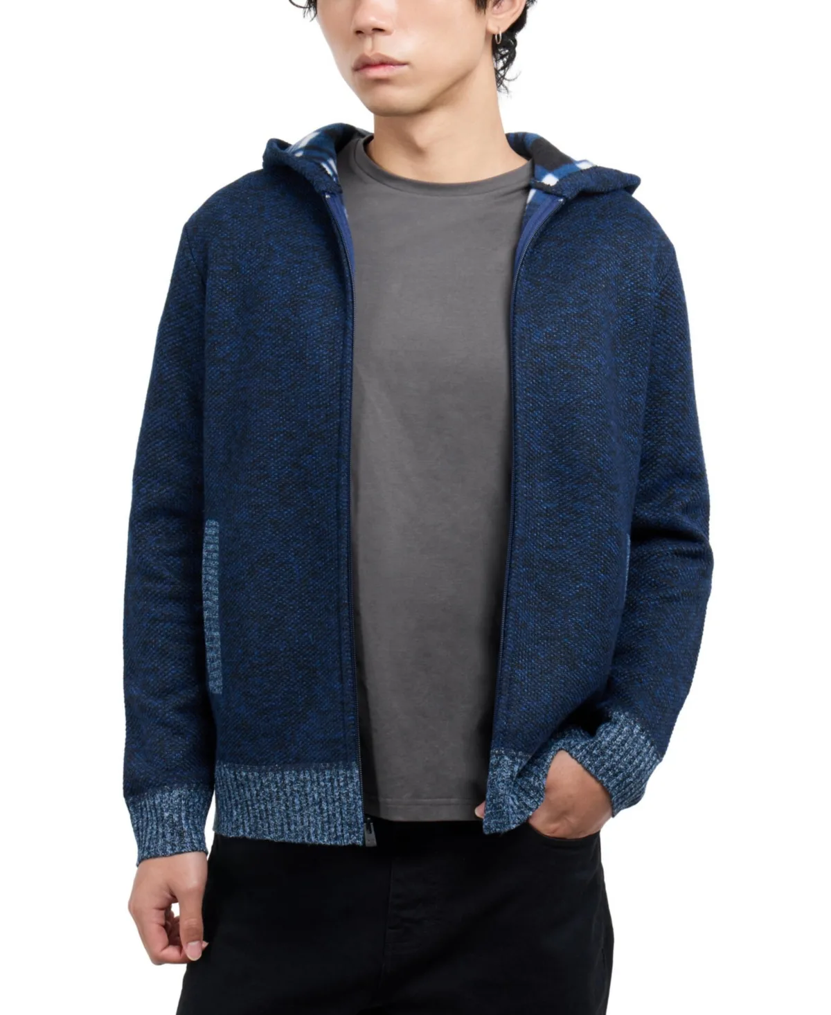 Azure Full-Zip Fleece-Lined Hooded Sweater by Xray