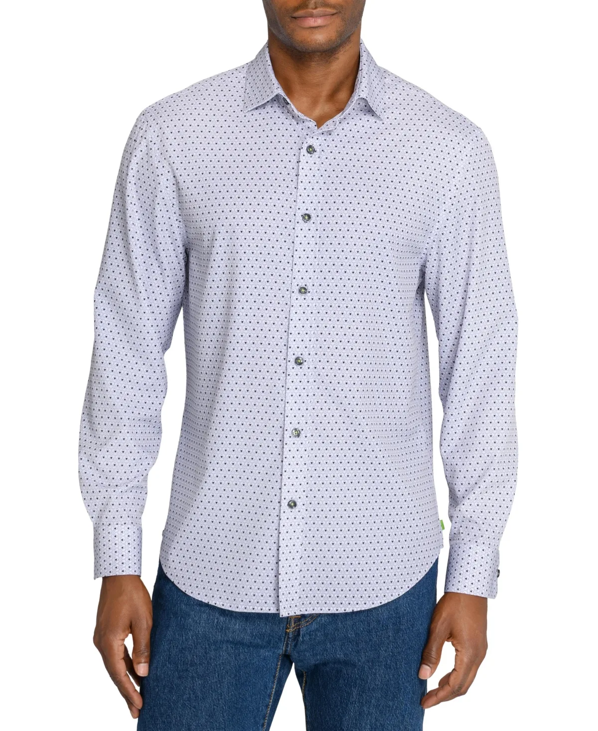 Regular Fit Meridian Geo Link Performance Long Sleeve Shirt by Society of Threads