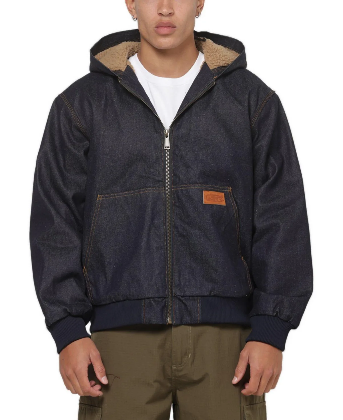 Sherpa Lined Zip Hoodie Jacket by Carre
