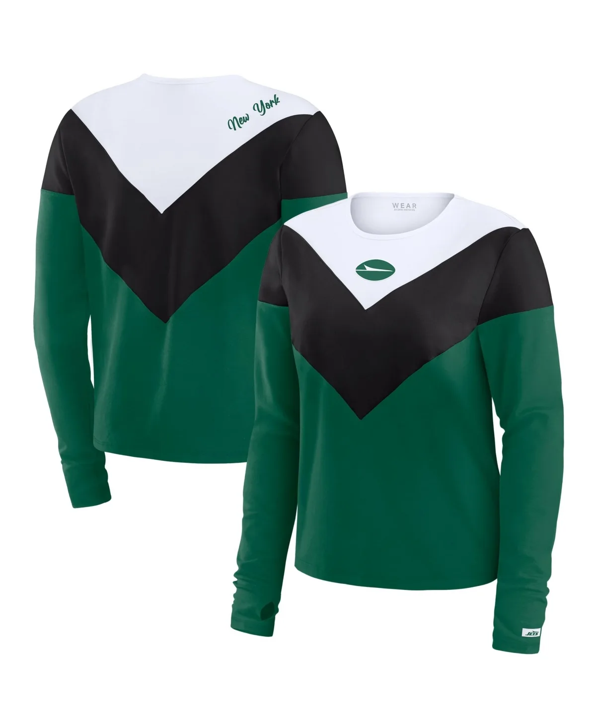 New York Jets Chevron Tri-Blend Long-Sleeve T-Shirt by Wear by Erin Andrews