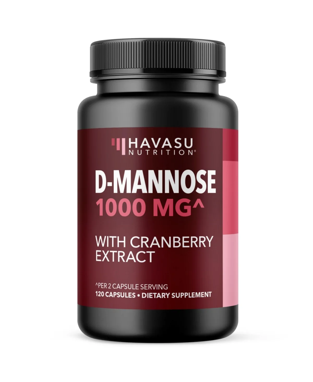 D-Mannose with Cranberry Extract 1000mg - 200mg Cranberry Extract - 120 Capsules - 60 Servings by Havasu Nutrition