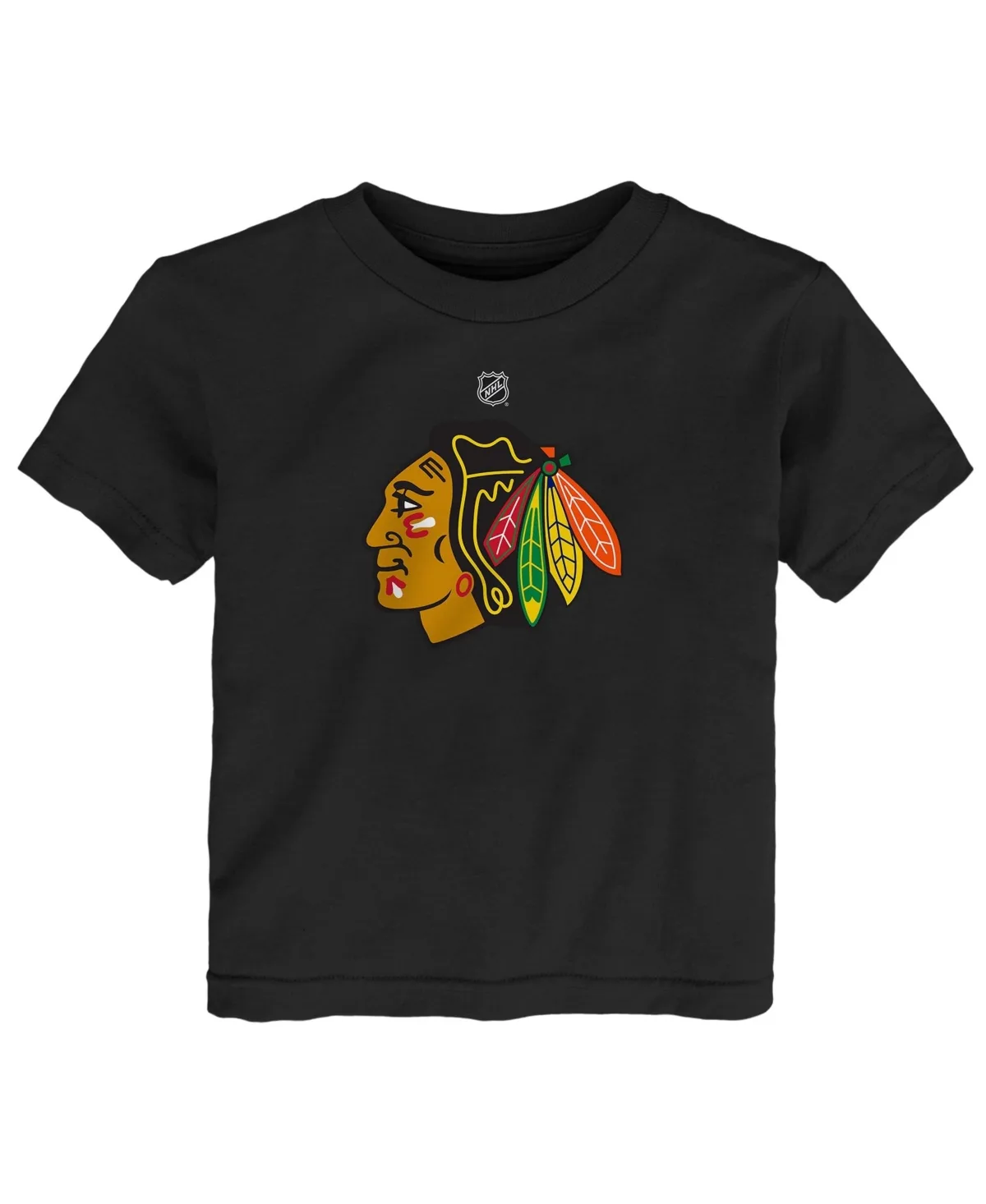 Chicago Blackhawks Primary Logo Cotton Screen Print T-Shirt by Outerstuff