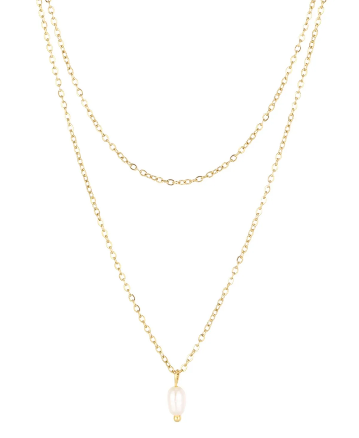 Freshwater Pearl Gold-Tone Layered Necklace by Adornia