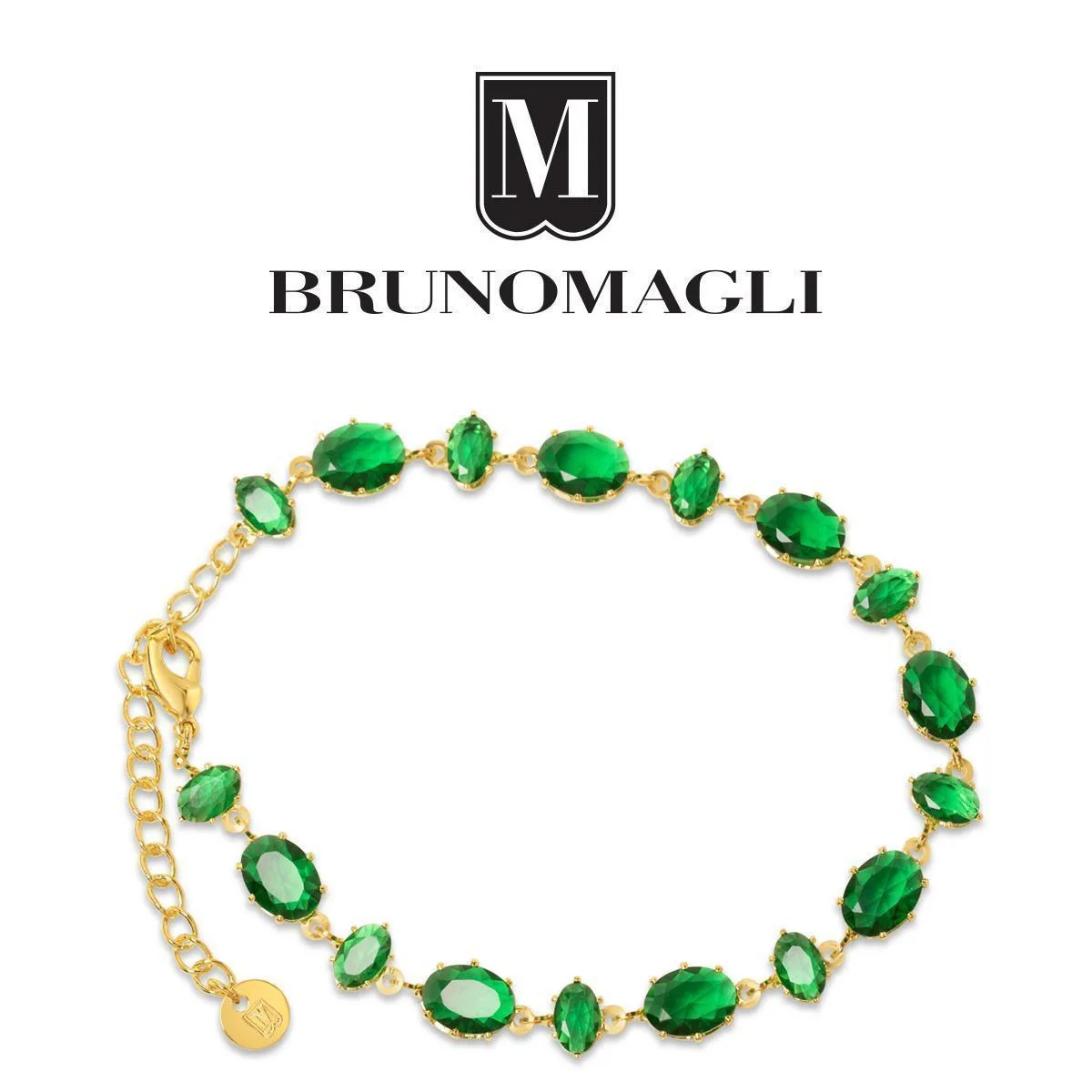 Crystal Gold-Tone Michela Adjustable Bracelet by Bruno Magli