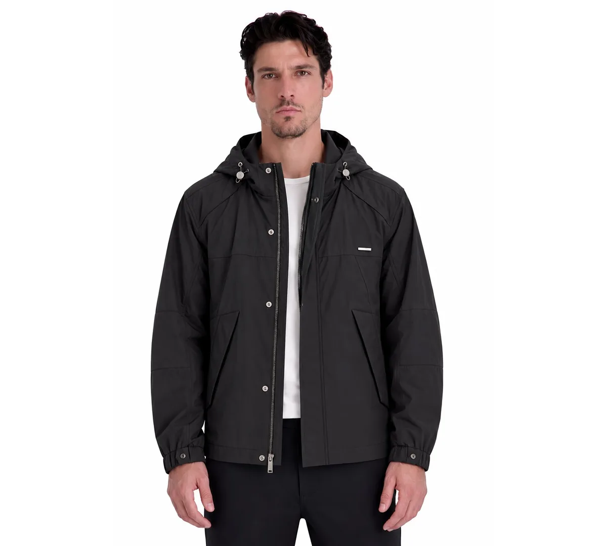 Lightweight Hooded Nylon Windbreaker by Karl Lagerfeld