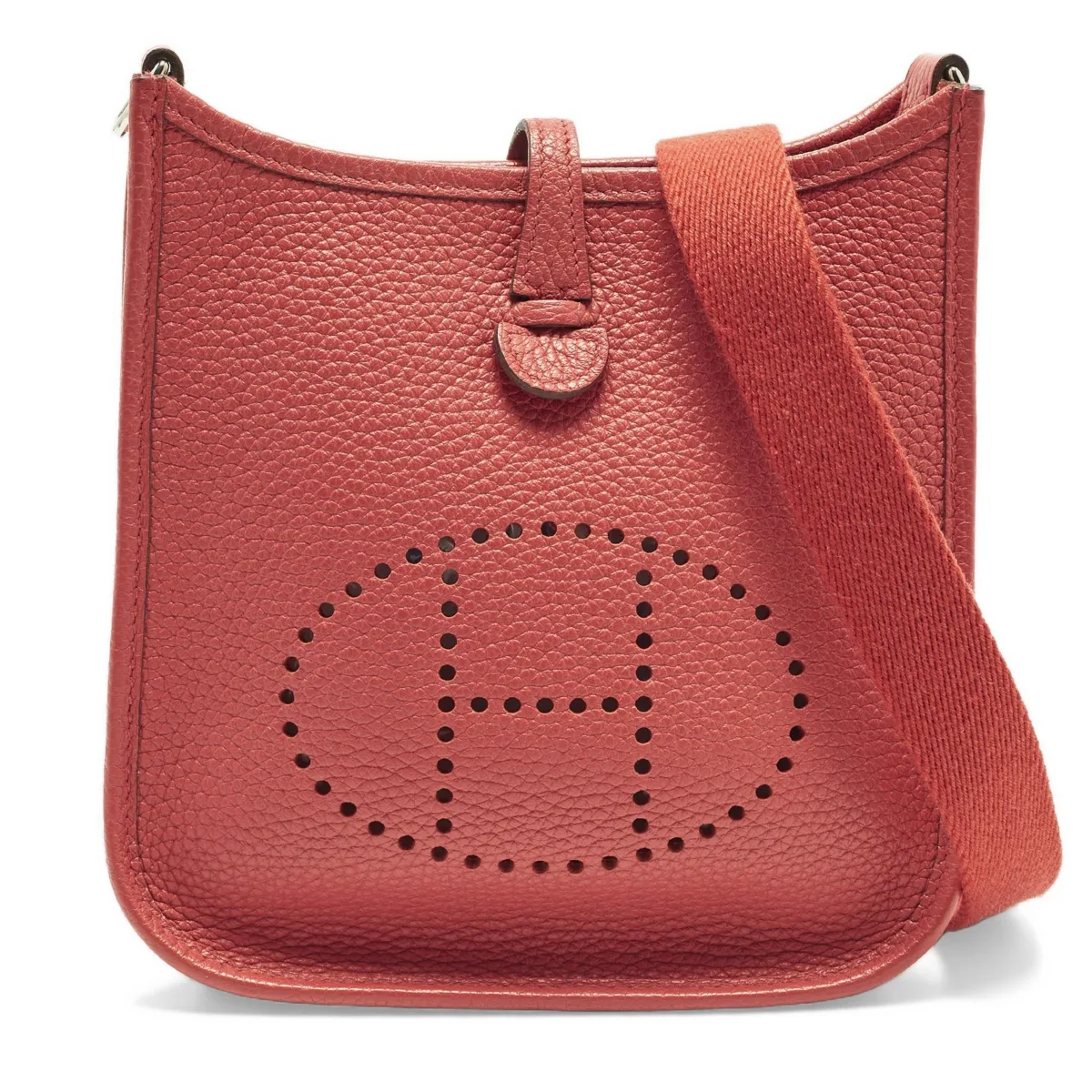 Pre-Owned Hermes Clemence Leather Crossbody Bag by Hermes
