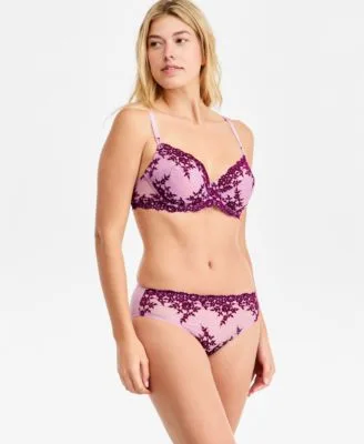 Embrace Lace Underwire Bra Embrace Lace High Cut Embroidered Brief Underwear by Wacoal