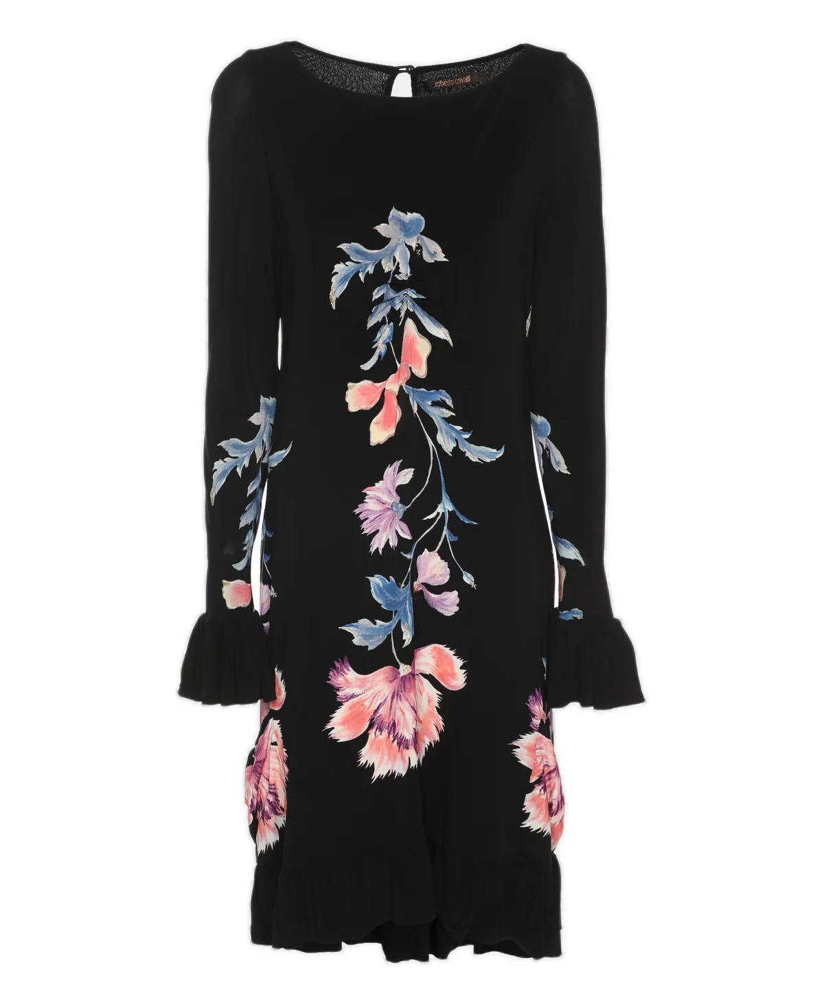 Pre-Owned Roberto Cavalli Floral Print Stretch Knit Mini Dress by Roberto Cavalli
