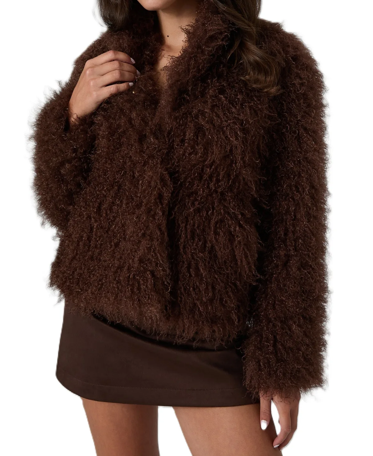 Simona Faux Fur Teddy Jacket by GUESS