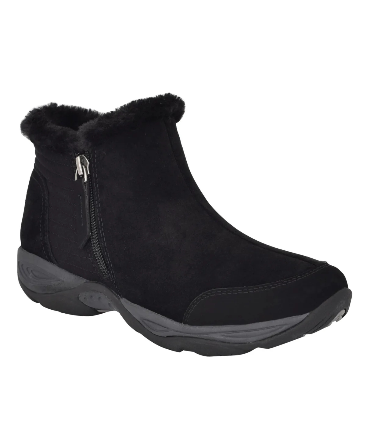 Elinot Ankle Booties - Black Suede by Easy Spirit
