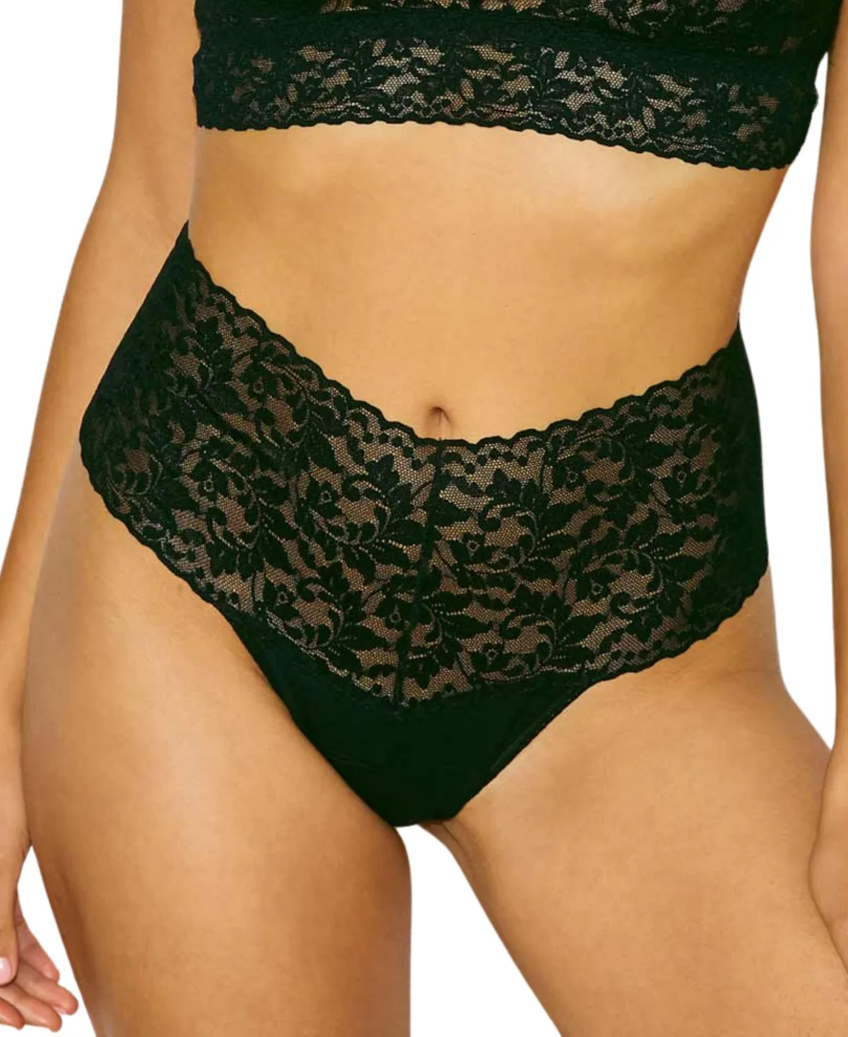 High-Waisted Lace Thong by Hanky Panky
