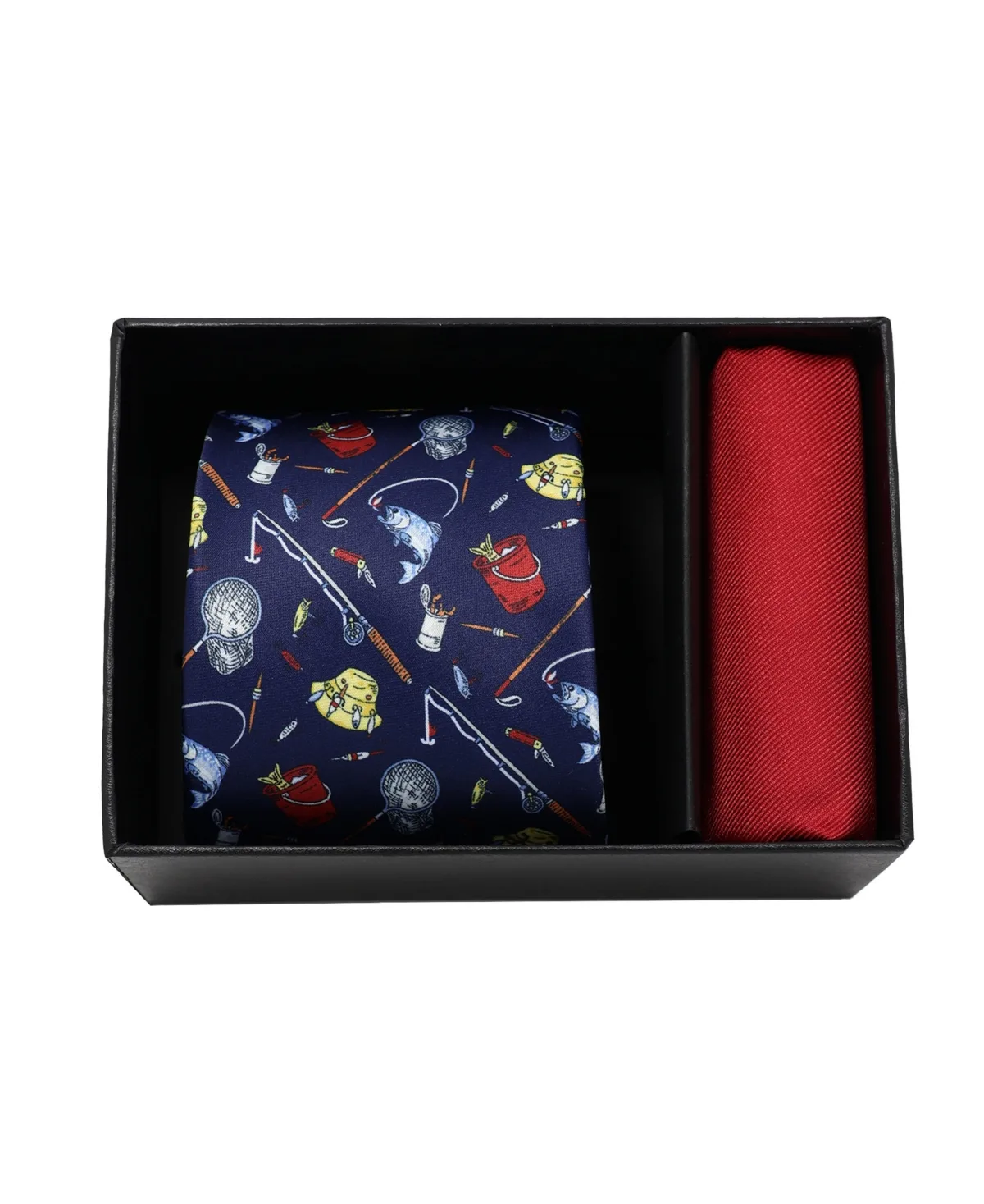 Fishing Tie and Pocket Square, 2-Piece Set by Nicole Miller