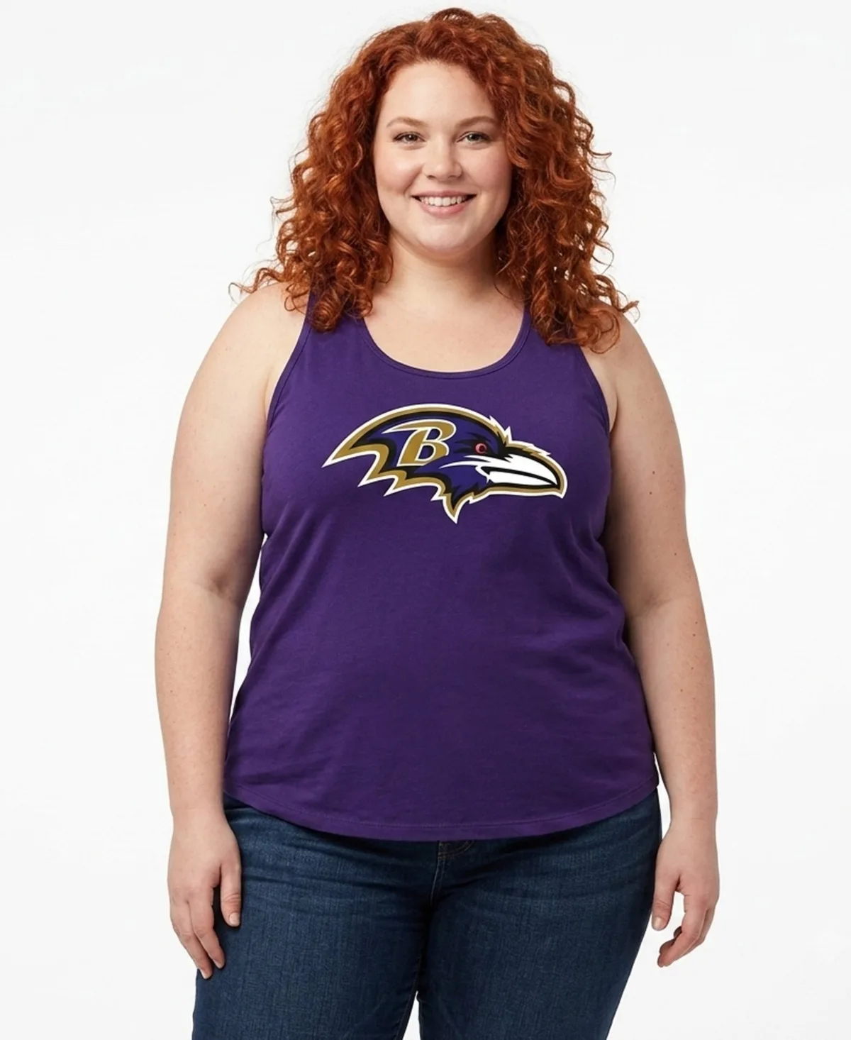 Baltimore Ravens Racerback Scoop-Neck Tank Top by Profile