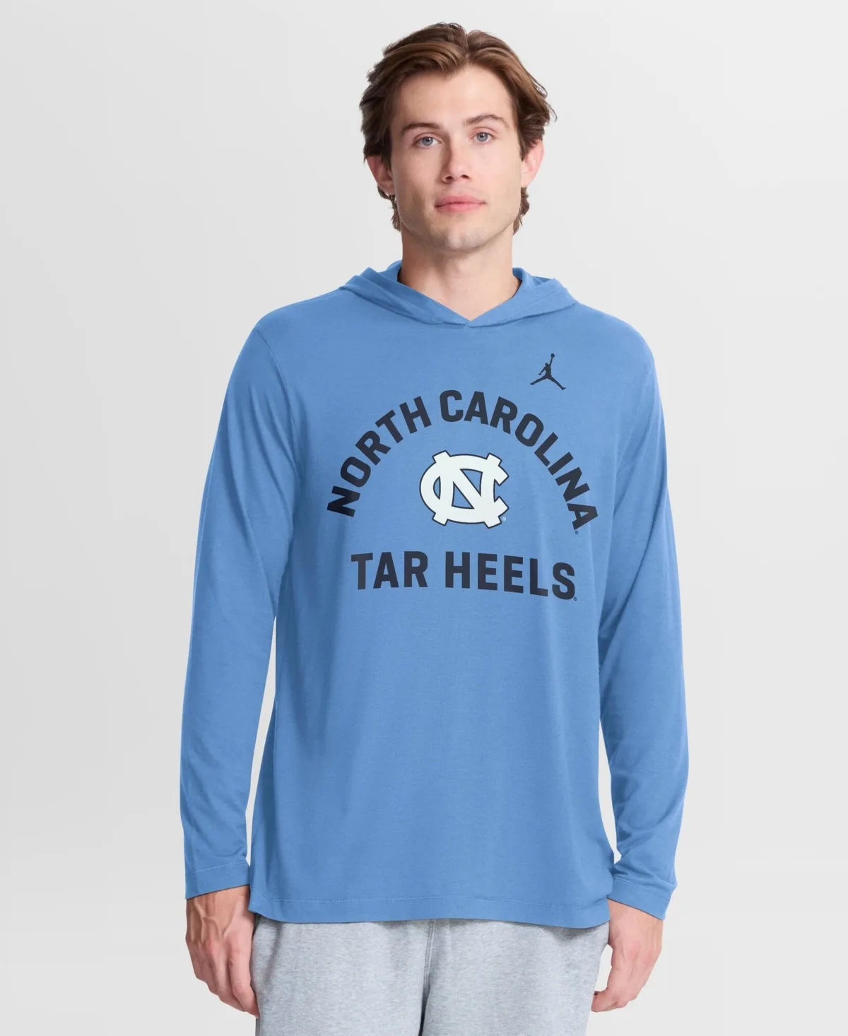 North Carolina Tar Heels Primetime Arch Tri-Blend Dri-Fit Long Sleeve Hooded T-Shirt by Jordan