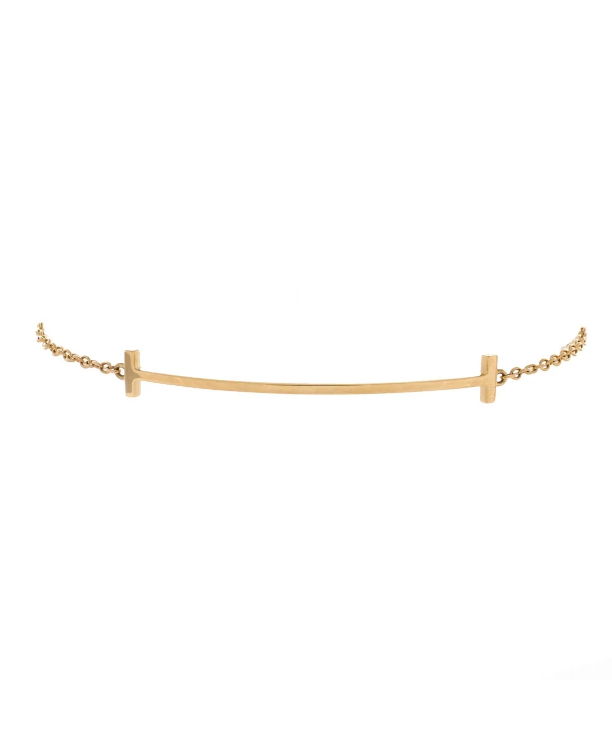 Pre-Owned Tiffany and Co T Smile Chain Bracelet - 18k Yellow Gold by Tiffany & Co.