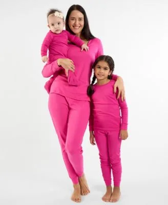 Matching Mommy Me Solid Cotton Pajamas by Leveret