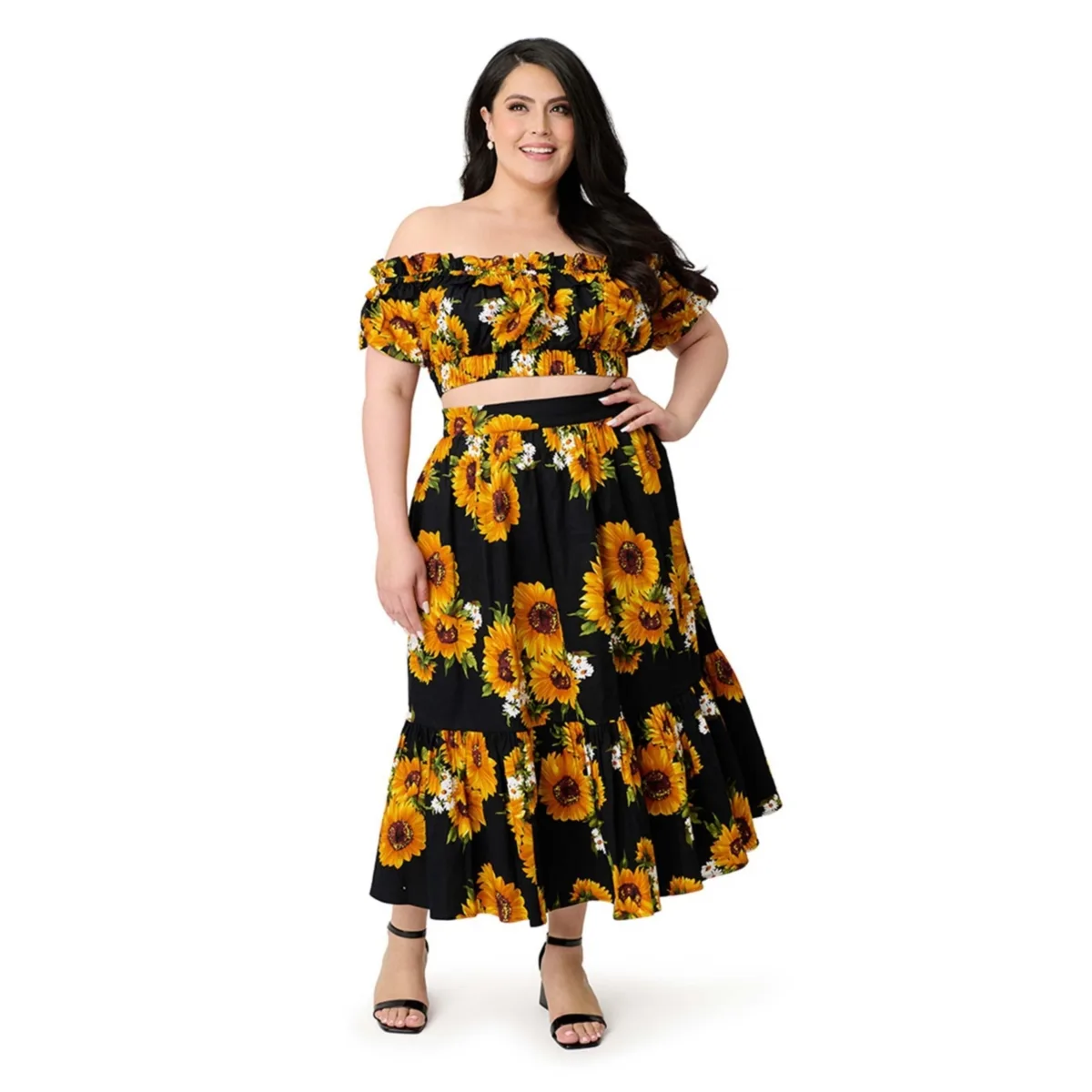 Tiered Midi Skirt by Unique Vintage