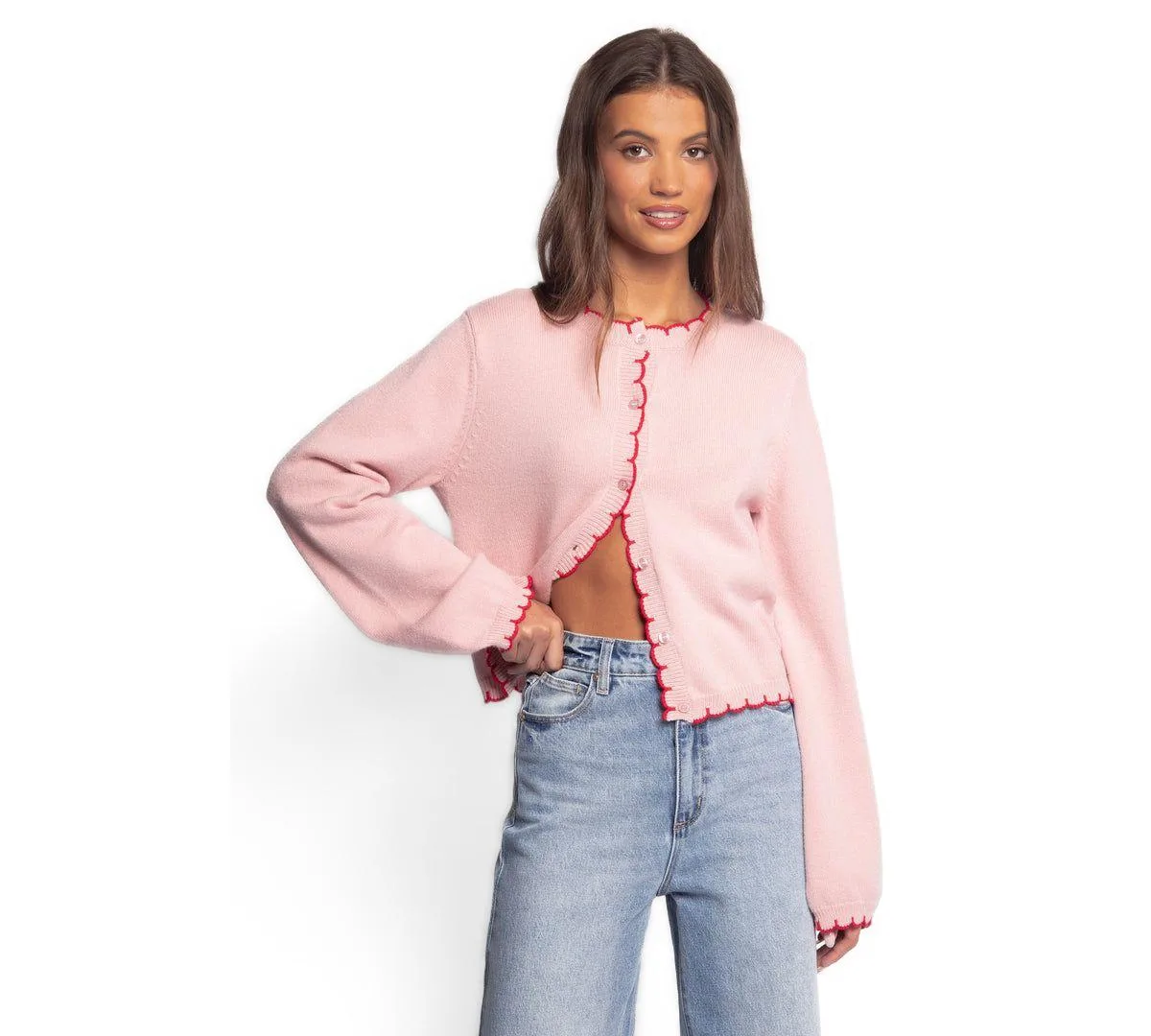 Payton Scallop Cardigan by Petal and Pup