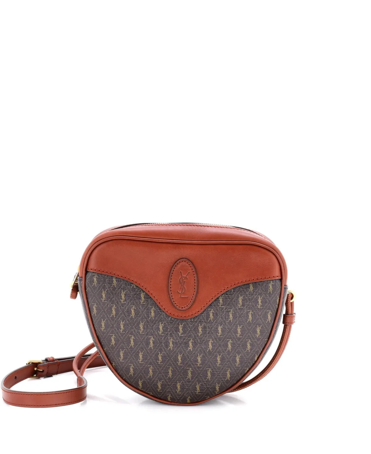 Pre-Owned Saint Laurent Le Monogramme Coeur Bag Monogram All Over Coated Canvas and Leather by Saint Laurent