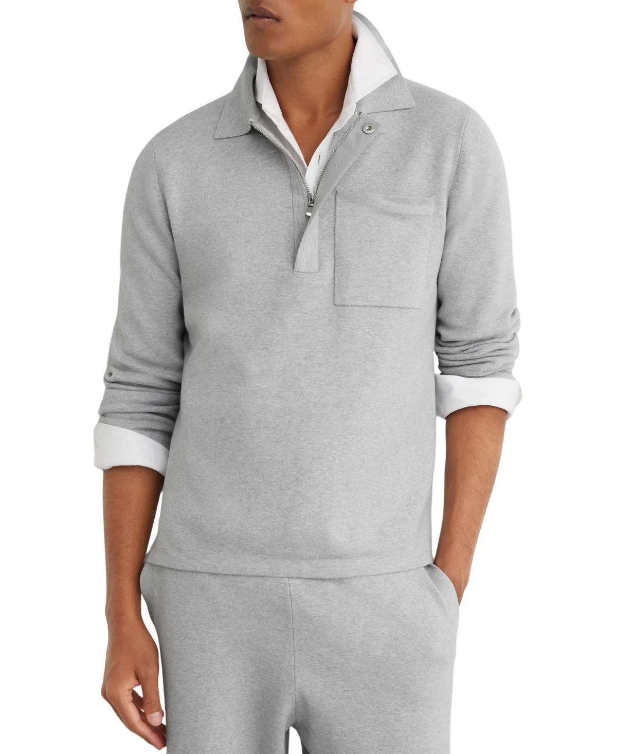 R-Flex Gorbridge Milano-Knit Half-Zip Polo Sweater