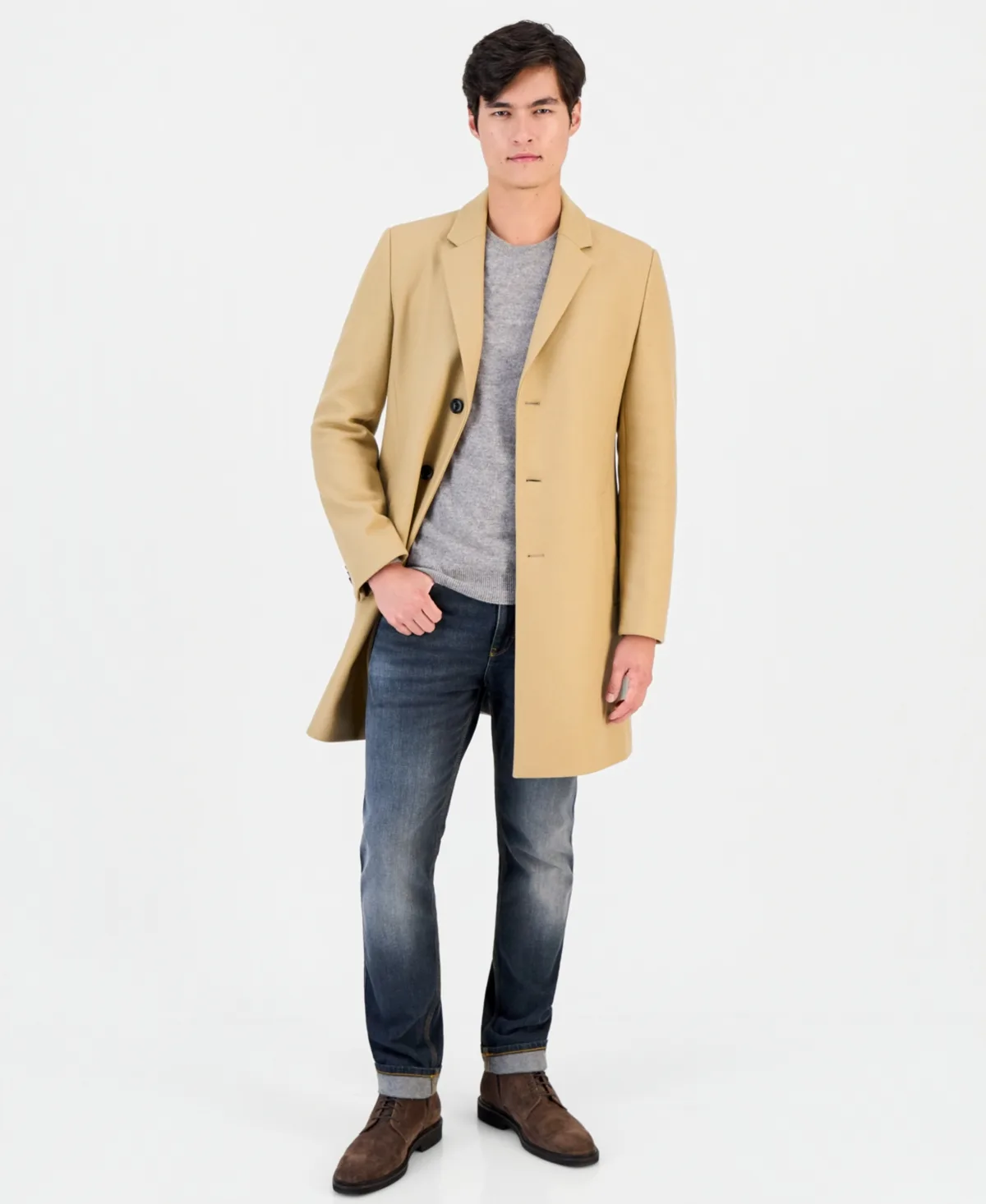 Slim-Fit Wool-Cashmere Overcoat by Hugo Boss