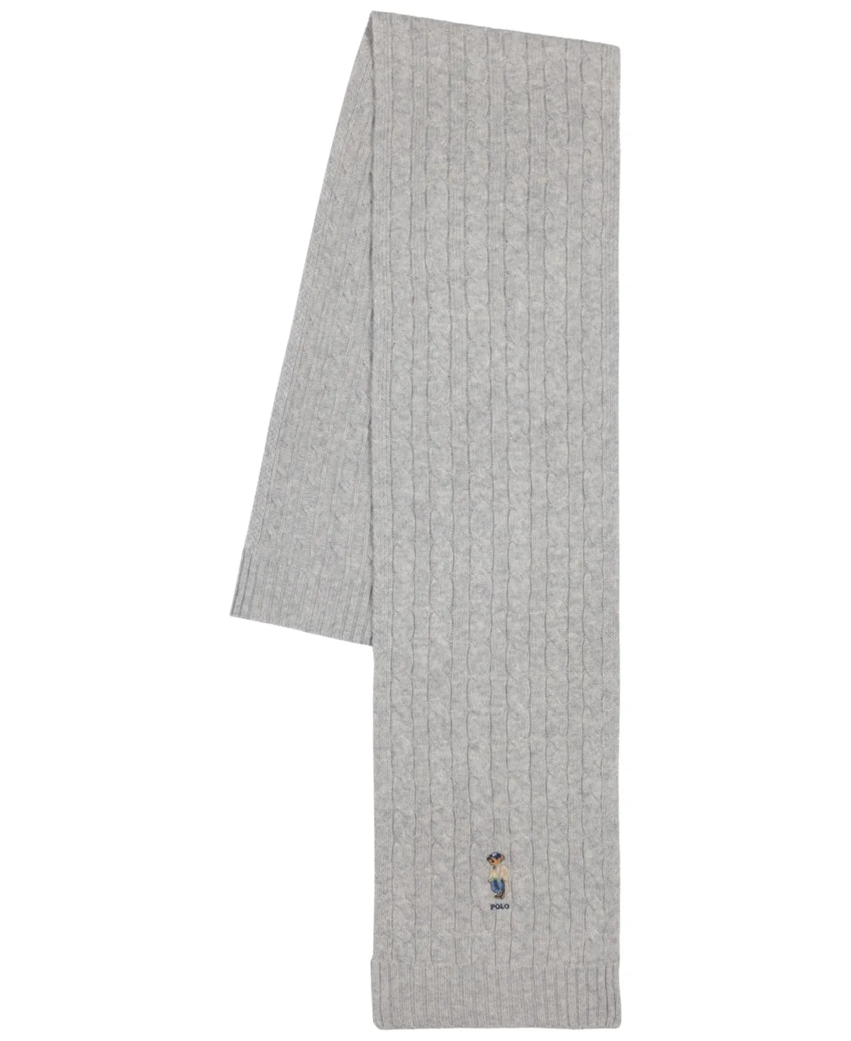 Wool Blend Litchfield Bear Cable Knit Scarf by Polo Ralph Lauren