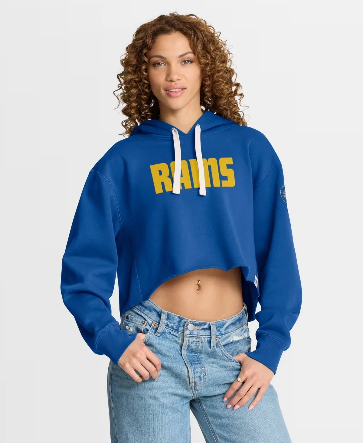 Los Angeles Rams Oversized Heritage Cropped Hoodie