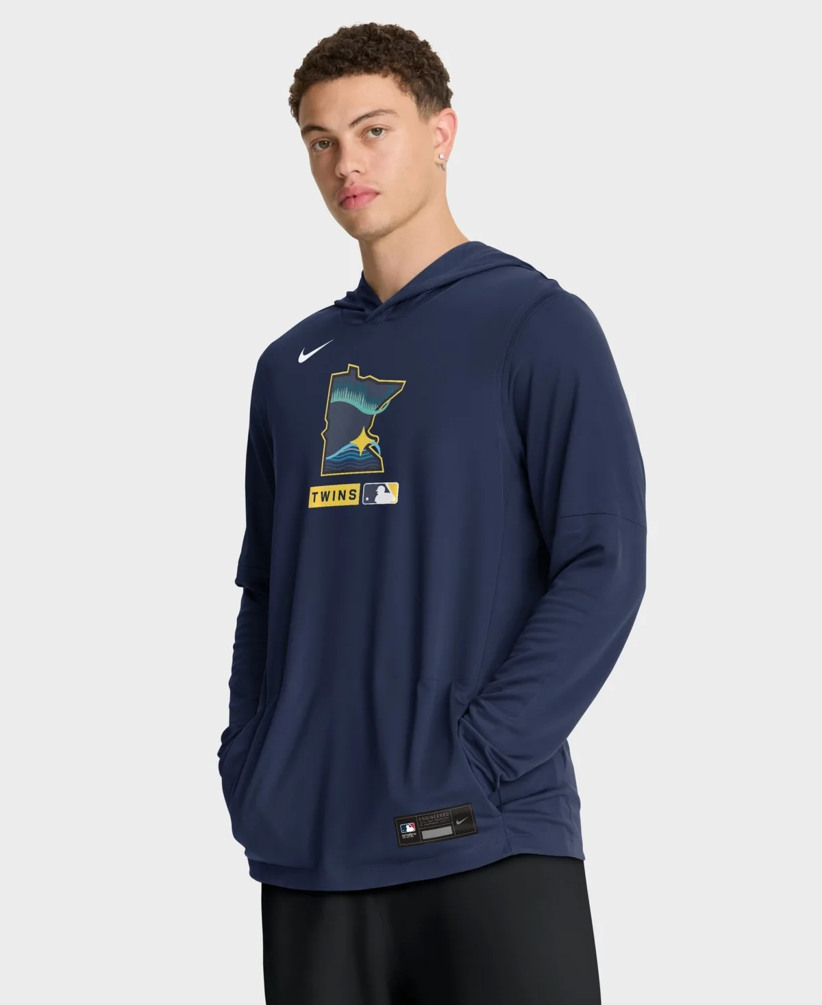 Minnesota Twins City Connect Dri-Fit Long Sleeve Hooded T-Shirt by Nike