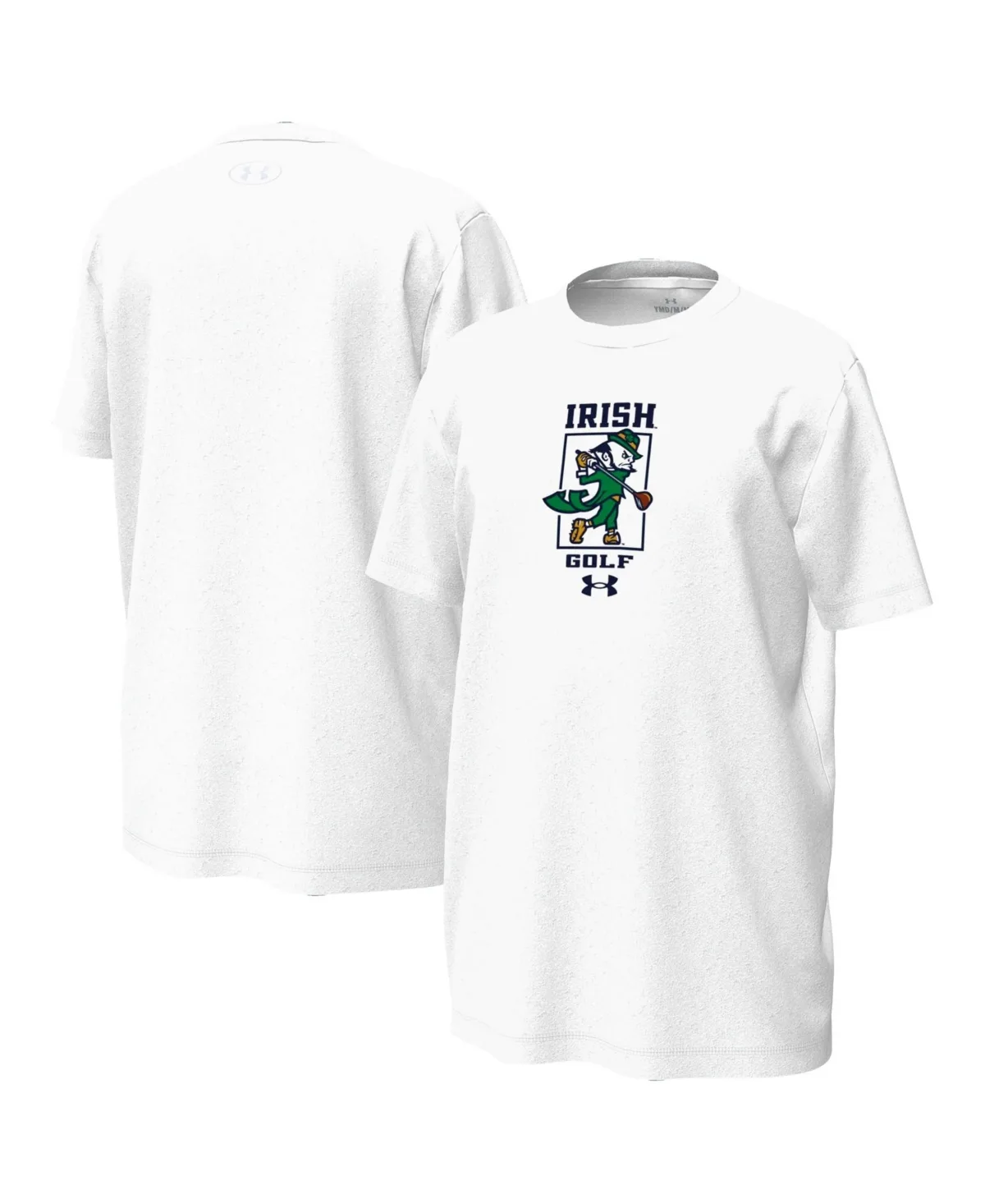 Notre Dame Fighting Irish Golfing Leprechaun Four-Way Stretch Graphic T-Shirt by Under Armour