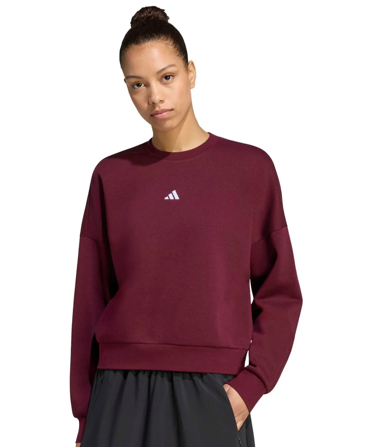 Essentials Crewneck Small-Logo Sweatshirt by adidas