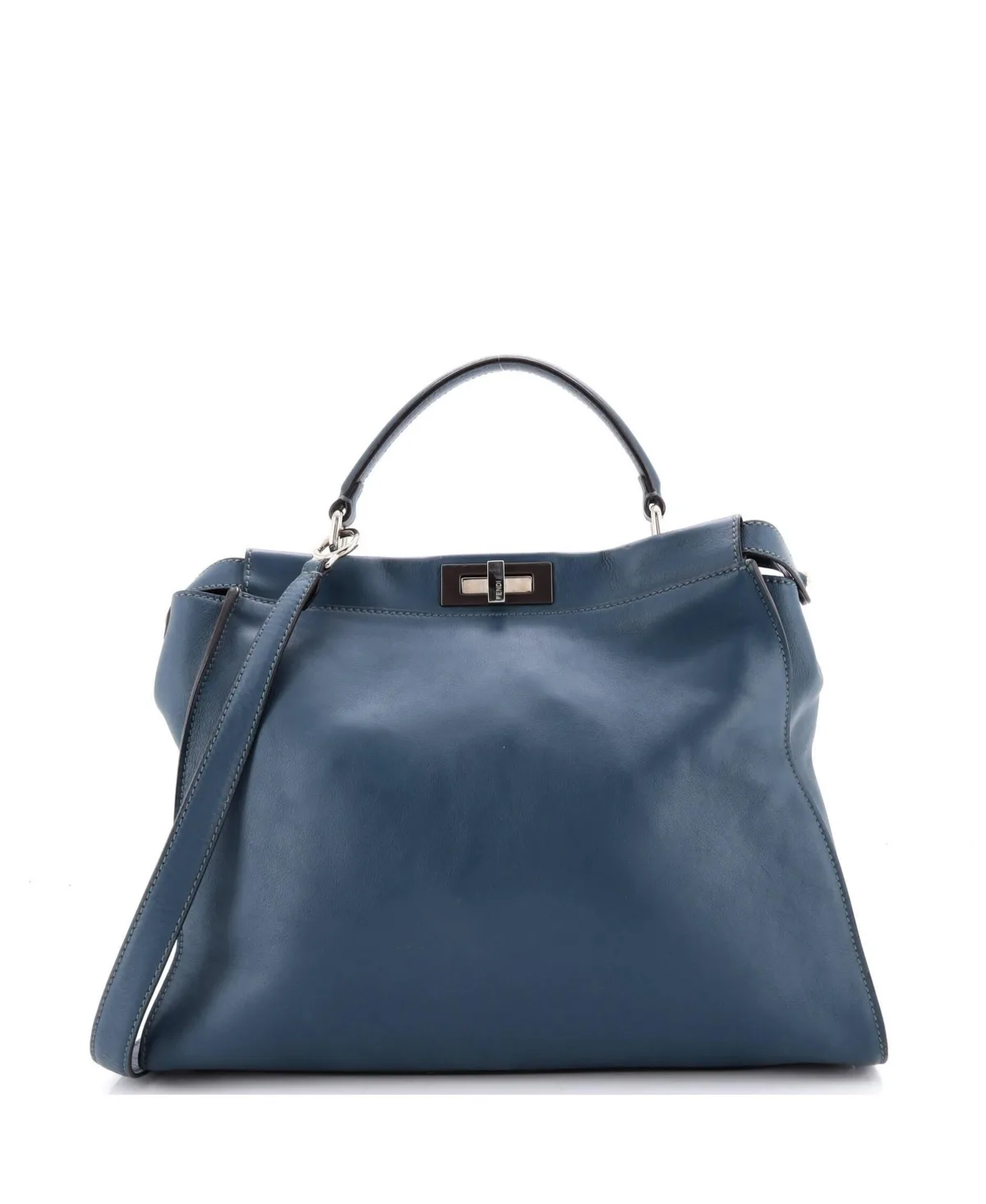 Pre-Owned Fendi Large Peekaboo Bag Rigid Leather