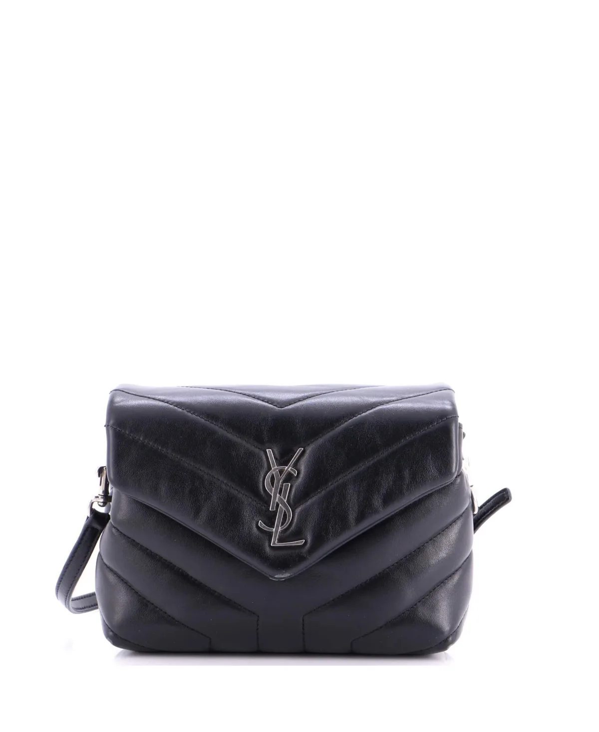 Pre-Owned Saint Laurent Toy Loulou Shoulder Bag Matelasse Chevron Leather by Saint Laurent