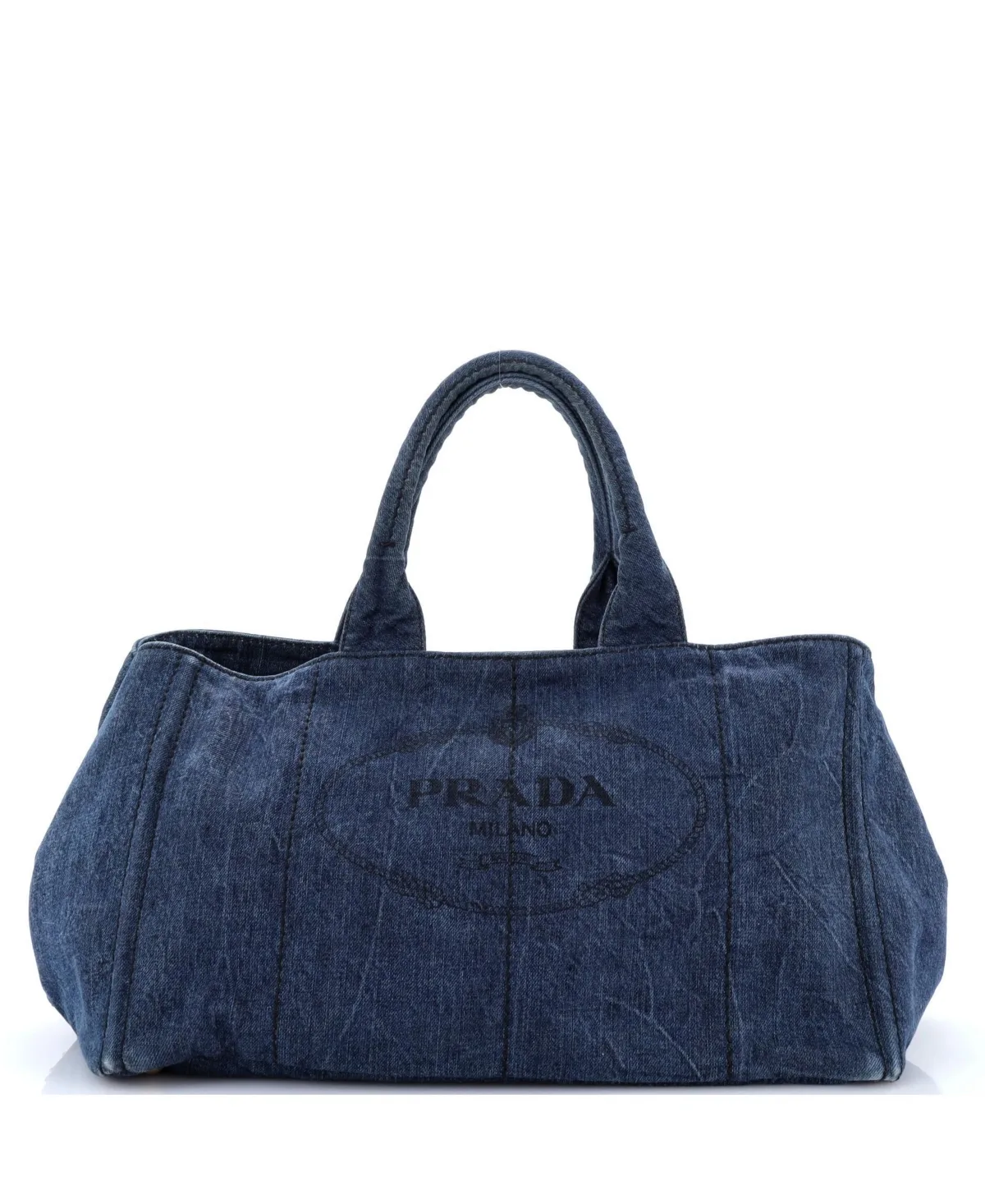 Pre-Owned Prada Large Canapa Tote Denim